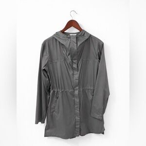 Garnet Hill Gray Lightweight Water Resistant Jacket, sz S